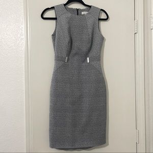 Calvin Klein Dress Business Womens- Light Gray/Blue - Zipper Back - Size 2